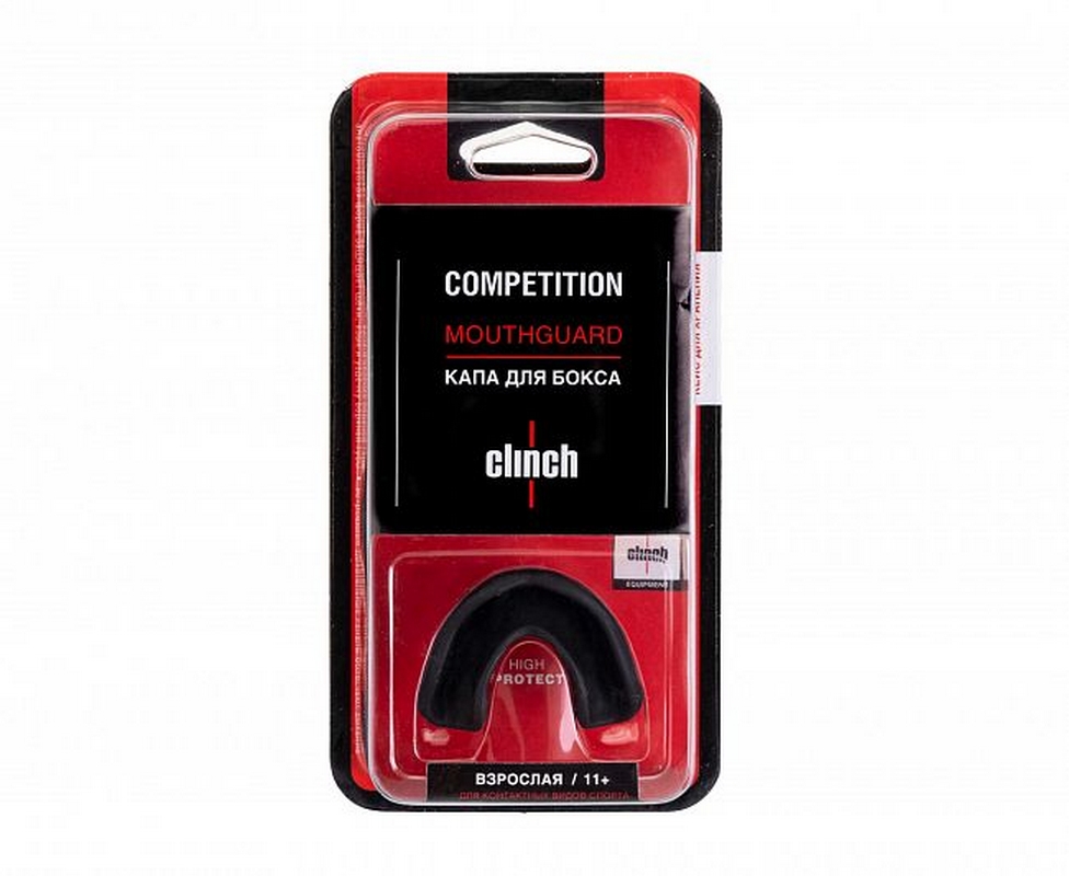 Капа одночелюстная Clinch Competition Single Layer Mouthguard C511 черный 976_800