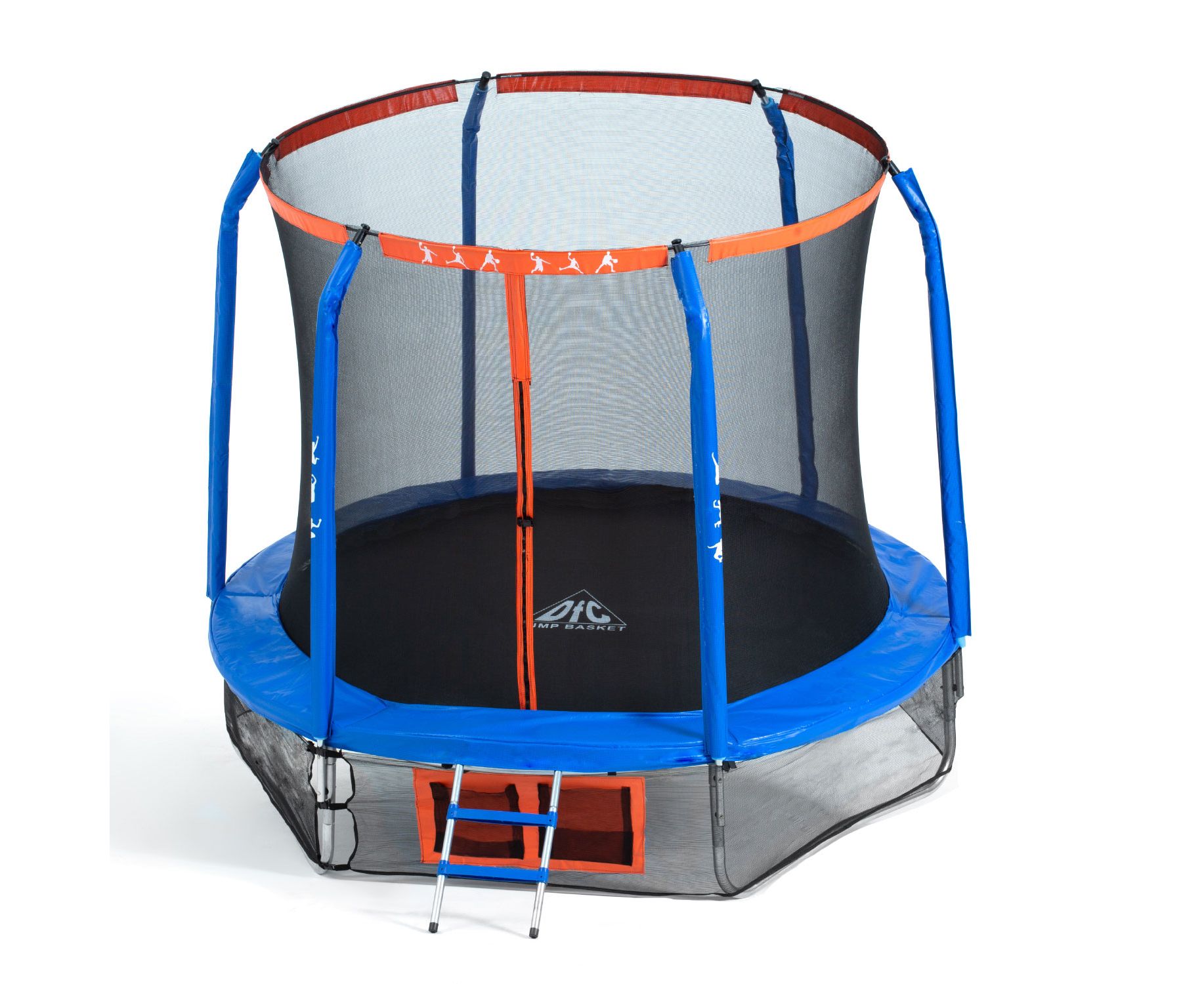 Батут DFC Jump Basket 6ft внутр.сетка, лестница (183cм) 6FT-JBSK-B 1834_1500