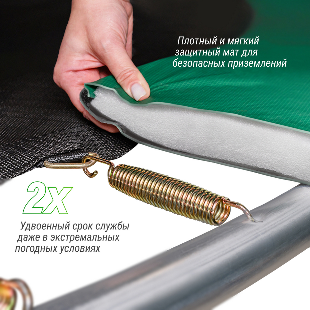 Батут Unix Line SUPREME BASIC 8 ft (green) TRUSUB8G 1000_1000