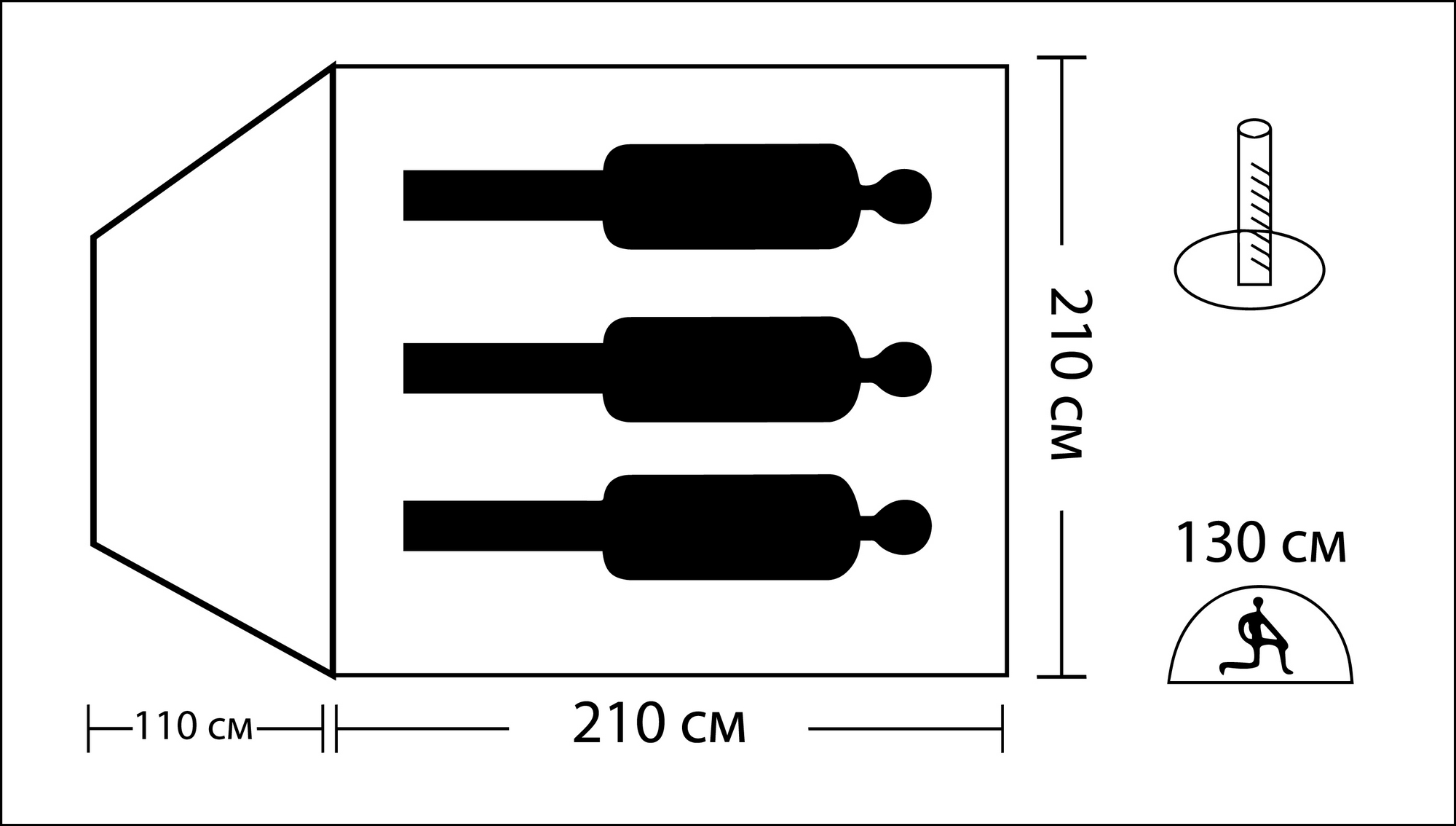 Палатка 3-х местная Greenwood Target 3 оренжевый\серый 2000_1134