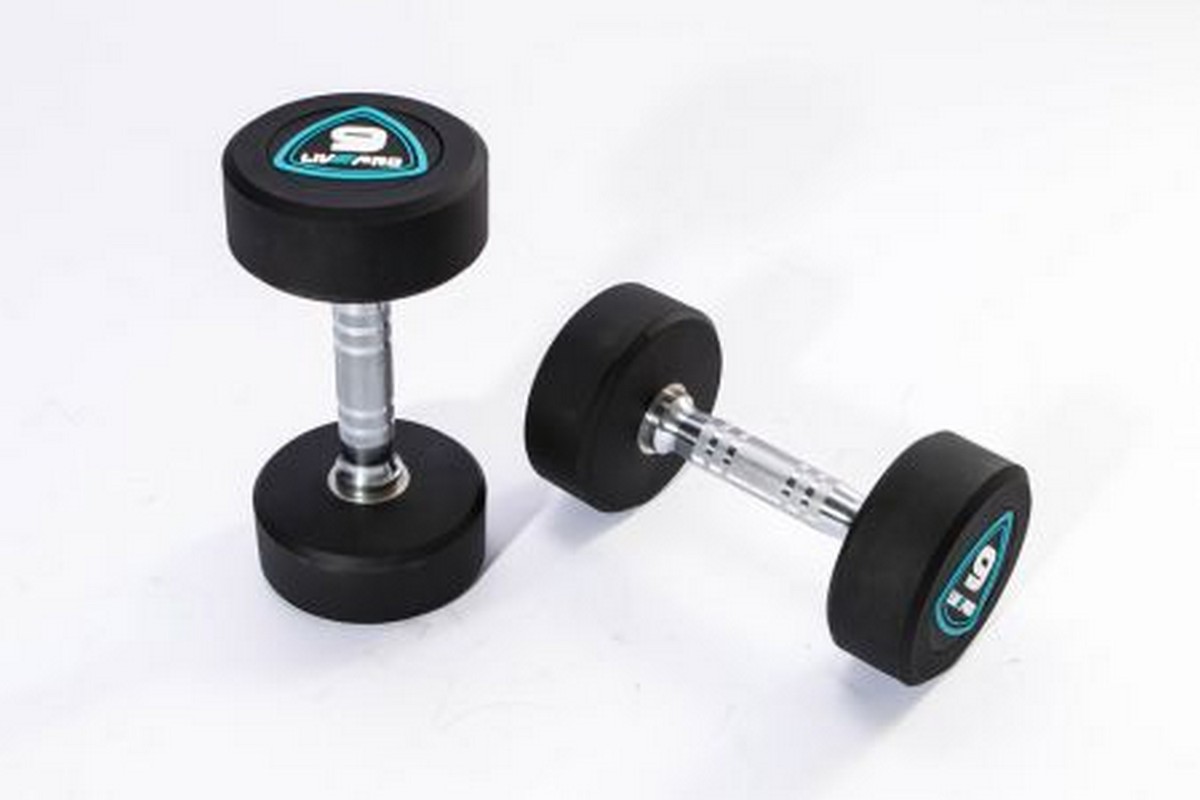 Гантели в уретане 1 кг Live Pro Studio Dumbbells LP8075-01 1200_800