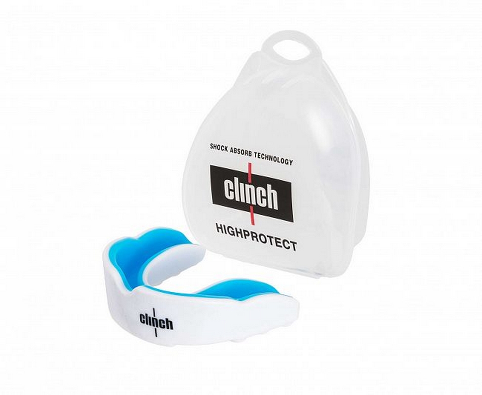 Капа одночелюстная Clinch Shield Double Layer Mouthguard C512 бело-синий 976_800