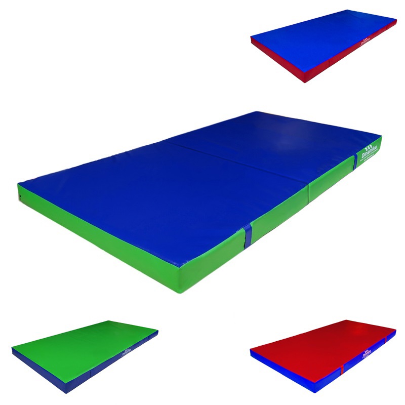 Мат гимнастический 200х100х5см винилискожа складной в 2 сложения (холлослеп/холлофайбер) Dinamika ZSO-001342 800_800