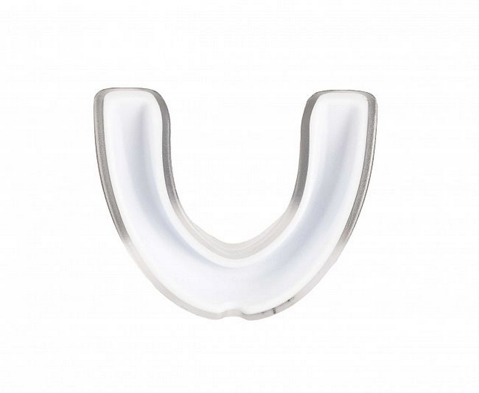 Капа одночелюстная Clinch Contender Triple Layer Mouthguard C513 бело-серебристый 976_800