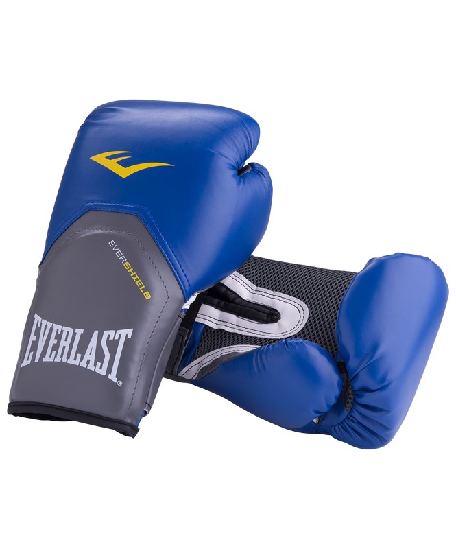 Перчатки боксерские Everlast Pro Style Elite 2216E, 16oz, к/з, синий 665_800