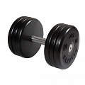 Гантель MB Barbell классик с вращающейся ручкой\хром черная 30 кг MB-FdbEM-B30 120_120